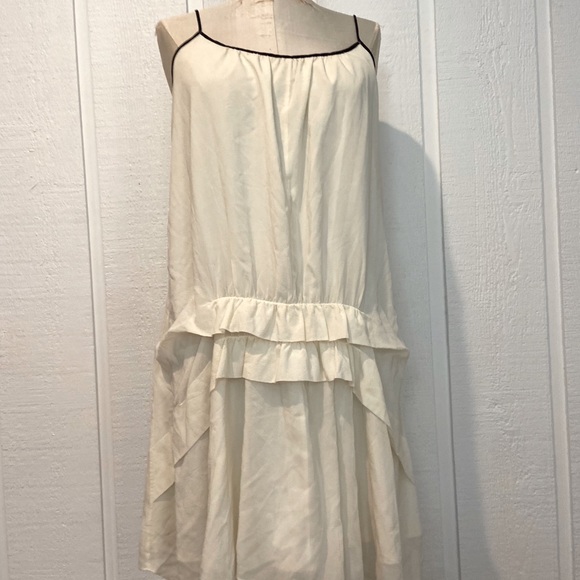 Theory Silk White Midi Dress - Picture 1 of 5